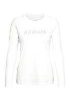 T-Shirt Tops T-shirts & Tops Long-sleeved White Armani Exchange