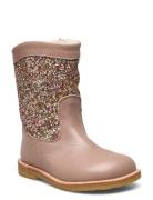 Boots - Flat - With Zipper Vinterstøvler Pull On Beige ANGULUS