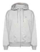 Rel Shield Zip Hoodie Tops Sweatshirts & Hoodies Hoodies Grey GANT