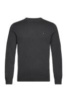 Classic Cotton Crew Neck Tops Knitwear Round Necks Grey Tommy Hilfiger