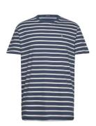 Classic Fit Striped Jersey T-Shirt Tops T-Kortærmet Skjorte Navy Polo ...