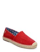 Cevio Washed Canvas Espadrille Espadriller Sko Red Polo Ralph Lauren