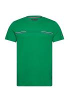 Stripe Chest Tee Tops T-Kortærmet Skjorte Green Tommy Hilfiger