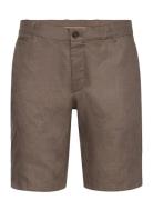 Slim Fit 100% Linen Bermuda Shorts Bottoms Shorts Casual Brown Mango