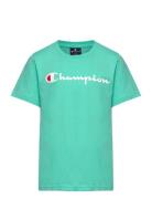 Crewneck T-Shirt Sport T-Kortærmet Skjorte Green Champion