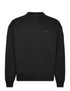 M. Relaxed Crew Designers Sweatshirts & Hoodies Sweatshirts Black HOLZ...