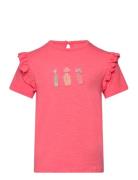 T-Shirt Ss Tops T-Kortærmet Skjorte Pink Minymo