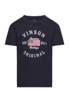 Korbin Reg Sj Vin J Tee Tops T-Kortærmet Skjorte Navy VINSON