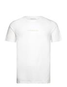 Lindbergh Print Tee S/S Tops T-Kortærmet Skjorte White Lindbergh