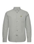 Cotton Linen Button Down Shirt Tops Shirts Casual Grey Lyle & Scott