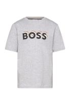 Short Sleeves Tee-Shirt Tops T-Kortærmet Skjorte Grey BOSS