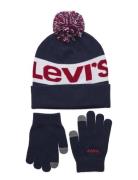 Levi's® Beanie And Gloves Set Accessories Headwear Hats Beanie Blue Le...