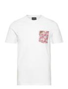 Floral Print Pocket T-Shirt Tops T-Kortærmet Skjorte White Lyle & Scot...