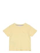 Essential Cotton-Blend T-Shirt Tops T-Kortærmet Skjorte Yellow Mango
