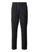 Slh190-Reg Tapered Leroy Pleat Pant Noos Bottoms Trousers Casual Black...