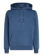 Tommy Logo Tipped Hoody Tops Sweatshirts & Hoodies Hoodies Blue Tommy ...