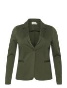 Kcjenna Blazer Blazers Single Breasted Blazers Green Kaffe Curve