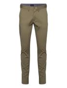 Hallden Twill Chinos Bottoms Trousers Chinos Green GANT