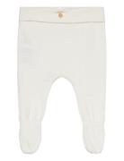 Cotton Knitted Gaiter Bottoms Leggings White Mango