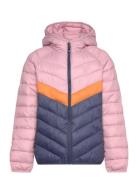 Jacket W. Hood - Quilted Foret Jakke Pink Color Kids