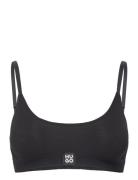 Bralette Rib Lingerie Bras & Tops Soft Bras Bralette Black HUGO