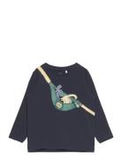 Nmmvux Ls Top Tops T-shirts Long-sleeved T-Skjorte Navy Name It