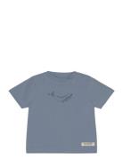 T-Shirt Ss Tops T-Kortærmet Skjorte Blue En Fant