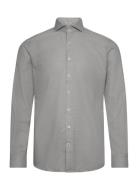 1927: Shirt L/S Tops Shirts Business Grey Lindbergh Black