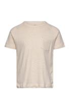 Striped T-Shirt With Pocket Tops T-Kortærmet Skjorte Beige Copenhagen ...