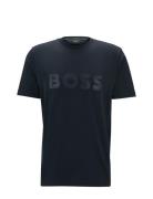 Tee Jagged 1 Tops T-Kortærmet Skjorte Navy BOSS