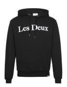 Charles Hoodie Tops Sweatshirts & Hoodies Hoodies Black Les Deux