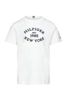 Monotype Flock Regular Tee Ss Tops T-Kortærmet Skjorte White Tommy Hil...