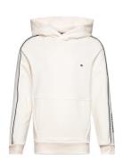 Tape Regular Hoodie Tops Sweatshirts & Hoodies Hoodies White Tommy Hil...