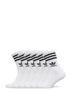 3 Strip Crw 6Pp Lingerie Socks Regular Socks White Adidas Originals