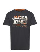 Jjluke Tee Ss Crew Neck Jnr Tops T-Kortærmet Skjorte Black Jack & J S