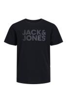 Jjecorp Logo Tee Ss O-Neck Noos Jnr Tops T-Kortærmet Skjorte Black Jac...