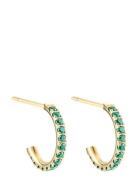 Cloé Crystal Hoop 15 Mm Accessories Jewellery Earrings Hoops Gold By J...