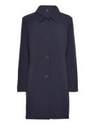 Crepe Coat Tynd Frakke Navy Lauren Ralph Lauren