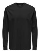 Onsfred Life Ls Tee Noos Tops T-Langærmet Skjorte Black ONLY & SONS