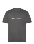 Man Jersey T-Shirt Tops T-Kortærmet Skjorte Grey Armani Exchange