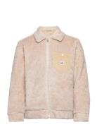 91B Sherpa Jacket Tops Sweatshirts & Hoodies Fleeces & Midlayers Beige...