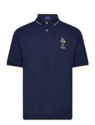 Classic Fit Polo Bear Mesh Polo Shirt Tops Polos Short-sleeved Navy Po...