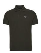 Barbour Tartan Pique Polo Shirt Tops Polos Short-sleeved Green Barbour