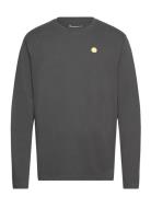 Viggo Badge Long Sleeve - Regenerat Tops T-Langærmet Skjorte Grey Know...