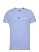 Tommy Logo Tee Tops T-Kortærmet Skjorte Blue Tommy Hilfiger