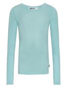 Ruana Tops T-shirts Long-sleeved T-Skjorte Blue Molo