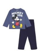 Pyjama Pyjamassæt Navy Mickey Mouse