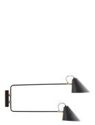 Club Double Væglampe Home Lighting Lamps Wall Lamps Black House Doctor