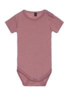 Jbs Of Dk Body Ss Wool Bodies Short-sleeved Pink JBS Of Denmark