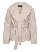 Vmanne Bergen Jacket Lcs Uldjakke Jakke Beige Vero Moda